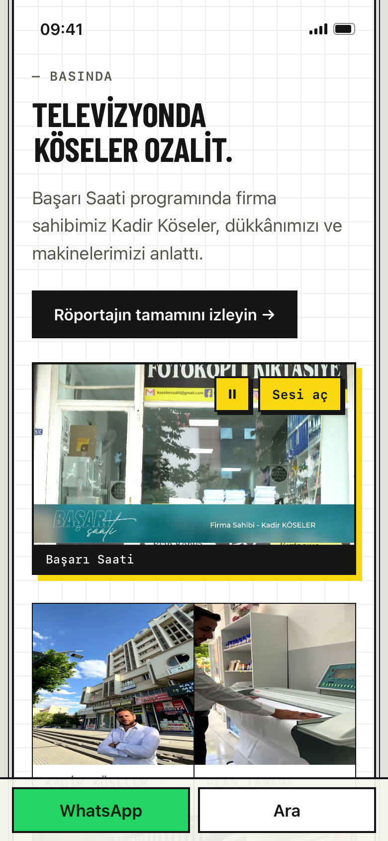 Basında bölümü: televizyon röportajından kesit